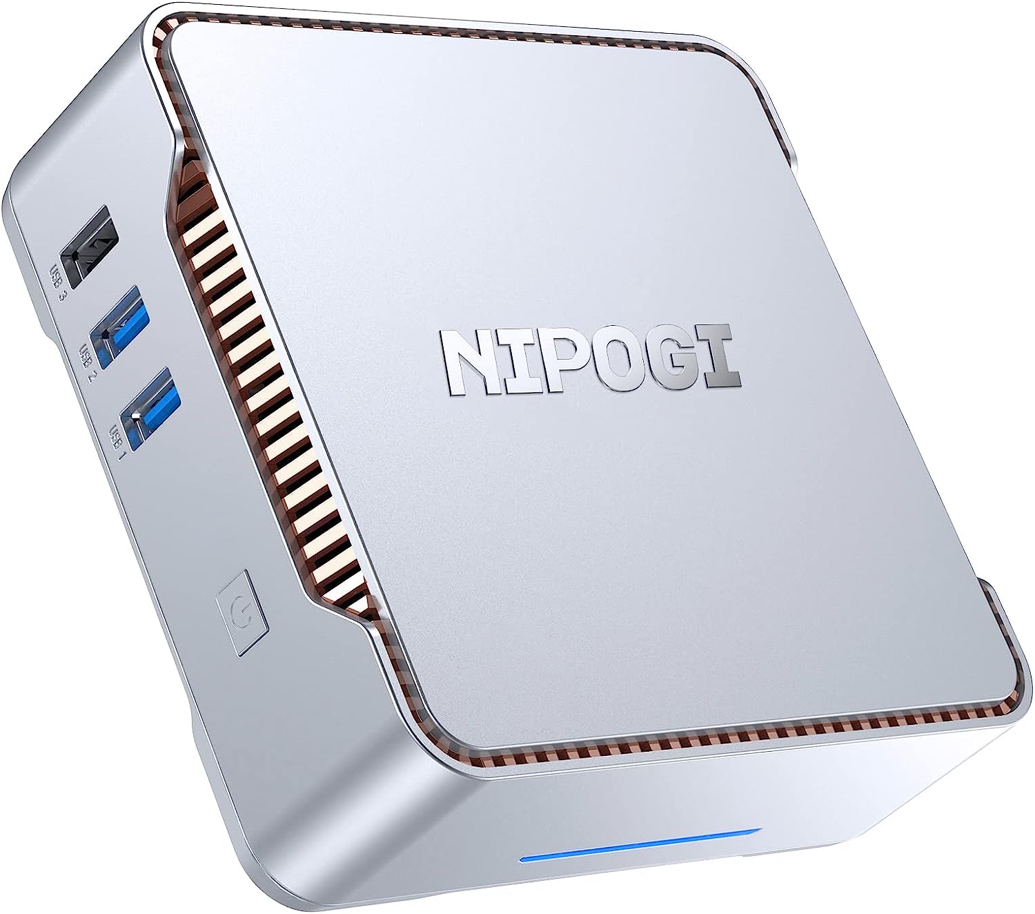 NiPoGi Mini PC Windows 11 Pro, 16GB DDR4/256GB M.2 SATA SSD, Ιntel