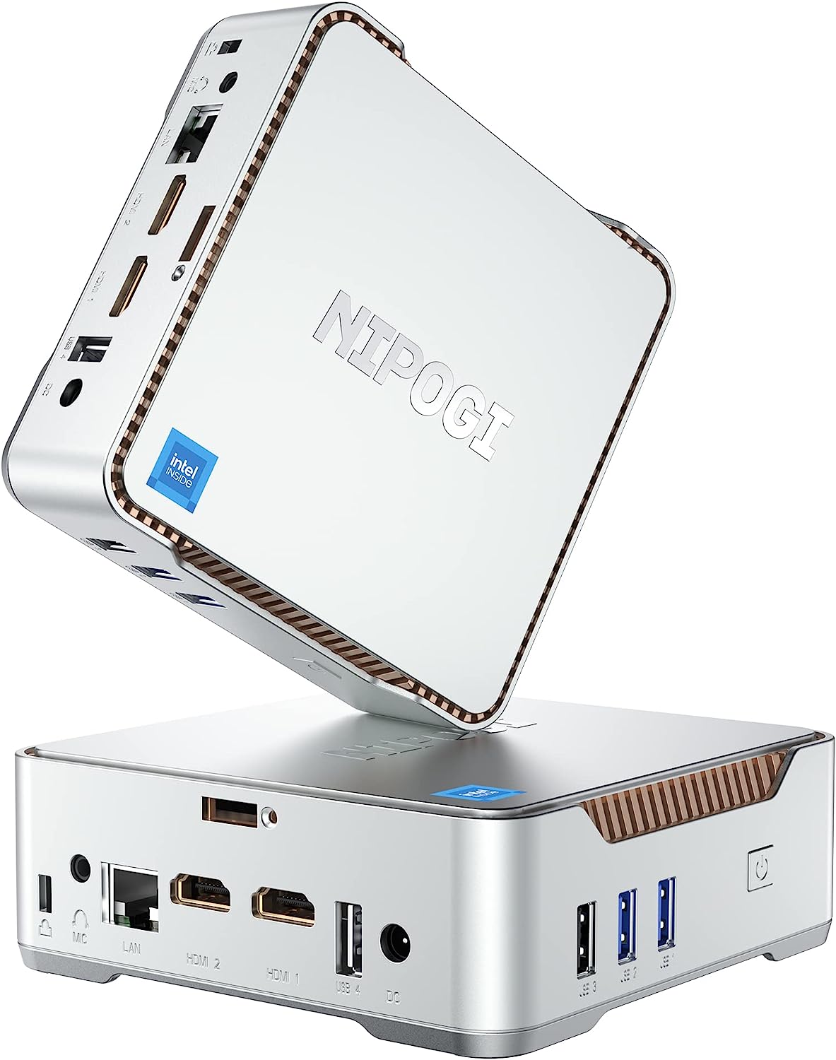 NIPOGI - Mini PC - Windows 11 Pro - Intel Celeron N5105 - 16 Go