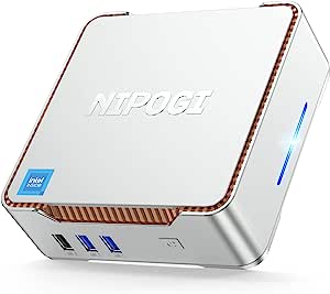 NiPoGi Mini PC Windows 11 Pro, 8GB RAM/128GB ROM, Ïntel Celeron J4125 (up  to 2.7 GHz) Mini Desktop Computer, Dual WiFi 2.4/5G, BT4.2, 4K HD, 2 HDMI+1  VGA, LAN 1000 Mbps, Home