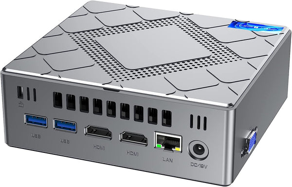 NiPoGi Mini PC Double LAN, AMD Ryzen 5 5500U(6C/12T, 4,0 GHz) Mini