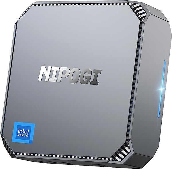 NiPoGi AK2 PLUS Mini PC, 12th Gen Intel Alder Lake-N100(bis zu 3,4 GHz), 16GB RAM 512GB M.2 SSD Mini Computer Windows 11 Pro mit 4K Dual Display/2x HDMI/WiFi 5/BT 4.2/Gigabit Ethernet für Zuhause/Büro