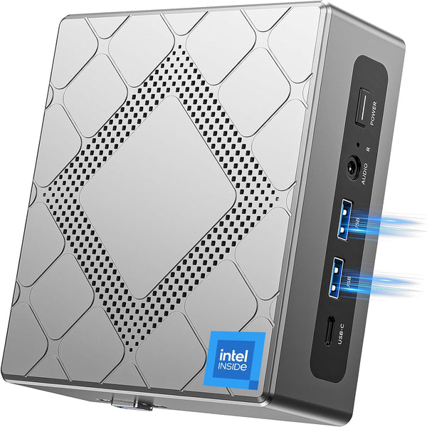 NiPoGi Mini PC 32 Go RAM DDR4, Intel i5-12450H (jusqu'à 4,4 GHz, 8C/12T) Mini PC WiFi 6, 1024 Go (1 to) NVME M.2 SSD Mini Ordinateur de Bureau, Triple écran 4K UHD/BT 5.2/USB 3.2 pour Le Bureau/HTPC
