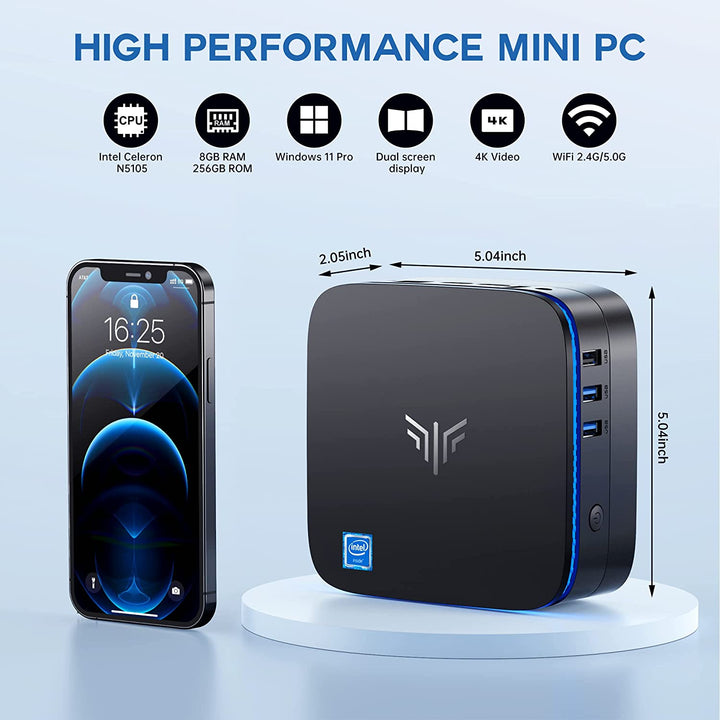Mini Pc Nipogi Ak1 Pro (16gb Ram - 512gb SSD - Intel Celeron N5105)