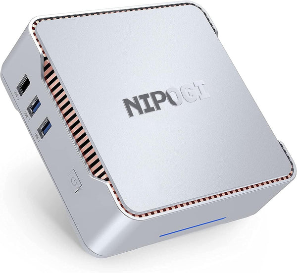 NiPoGi Mini PC Windows 11 Pro, 8GB DDR4/128GB M.2 SATA SSD, Ιntel Celeron J4125 Processor(up to 2.7GHz) Micro Desktop Computer, Support 2 HDMI/VGA Port, Dual Band Wi-Fi, Bluetooth 4.2, 4K UHD